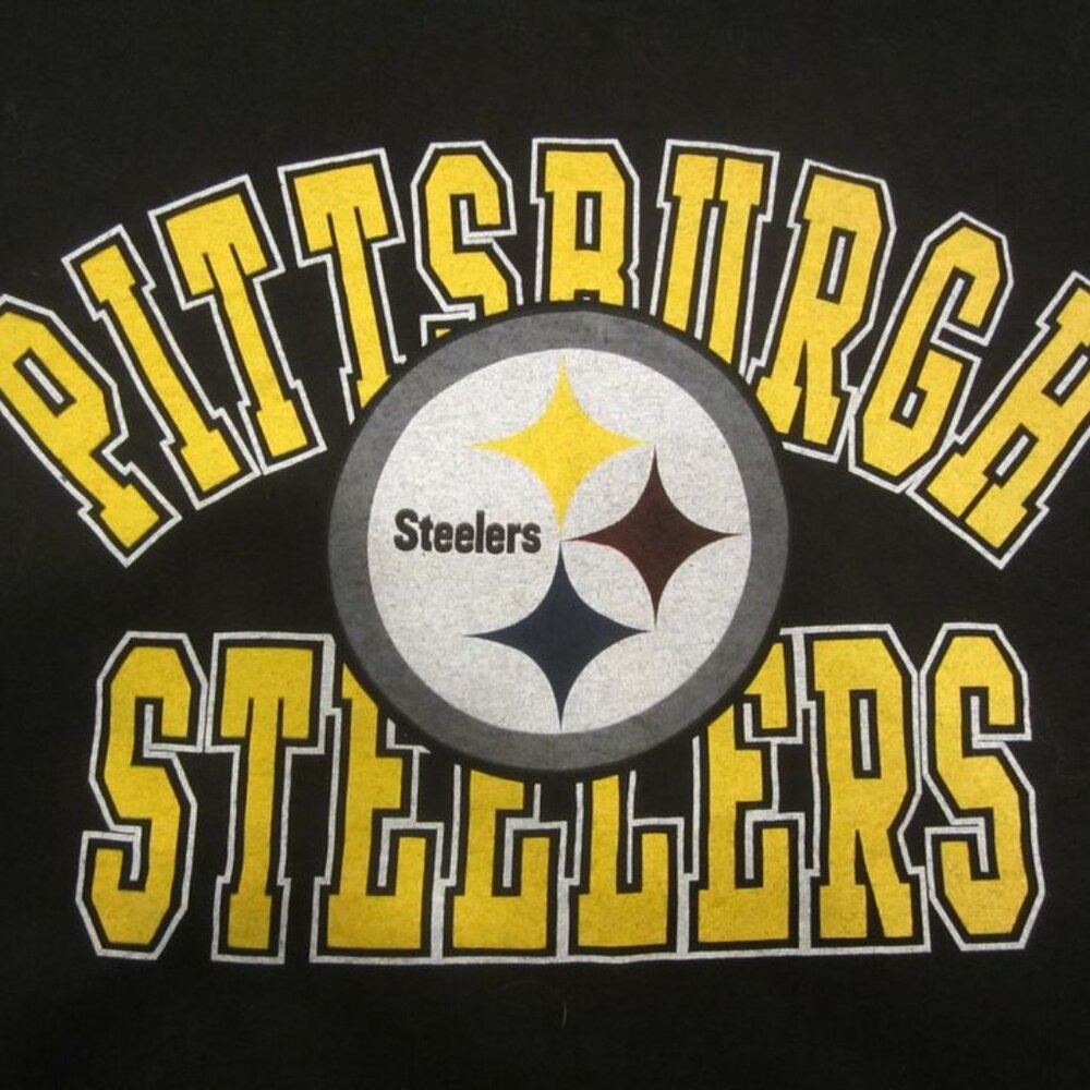 PITTSBURGH STEELERS GRAPHIC TEE, NFL TEAM APPAREL, WOMENS LARGE